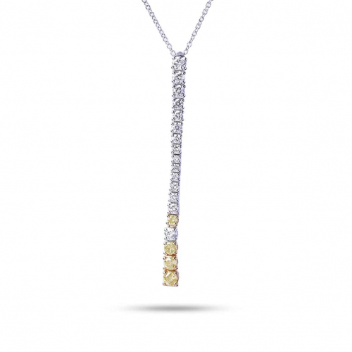 Collier Diamants blancs et jaunes