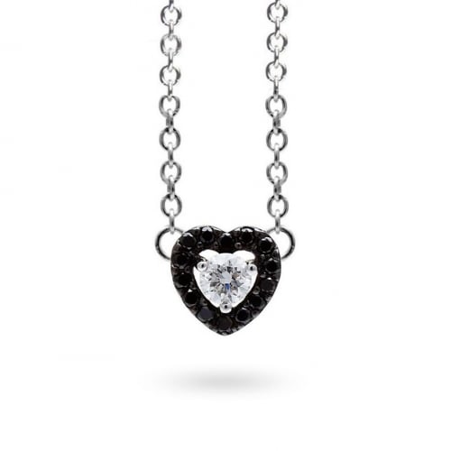 Collier diamants blancs et noirs One More