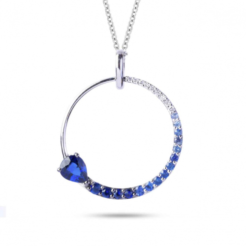 Collier Diamants et Saphirs