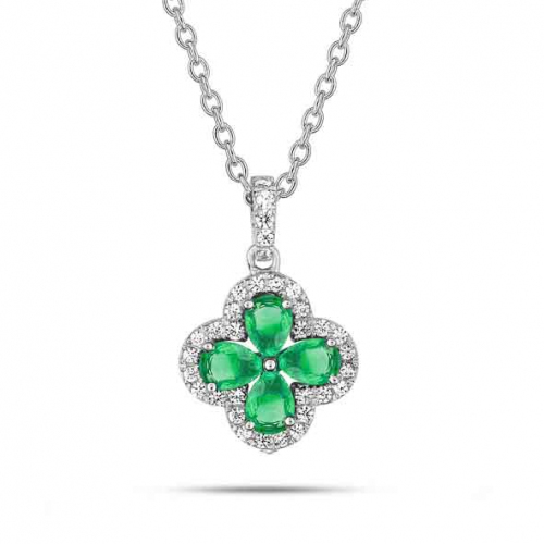 Collier Emeraude et diamants