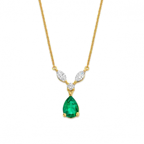 Collier Emeraude et diamants