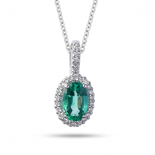 Collier Emeraude et Diamants