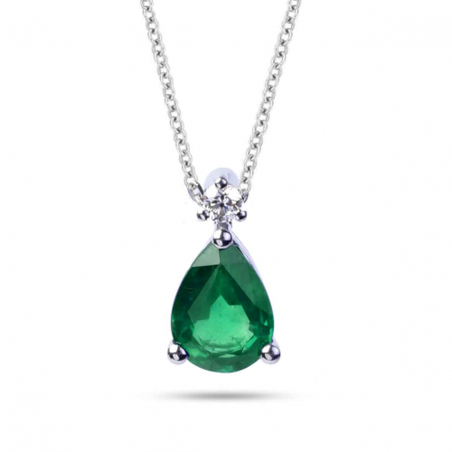Collier Emeraude et Diamants