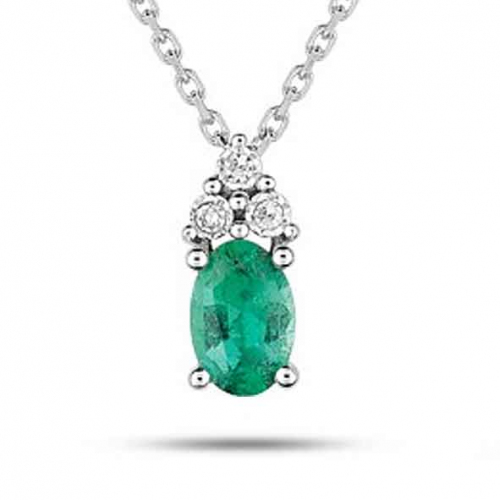 Collier Emeraude et diamants