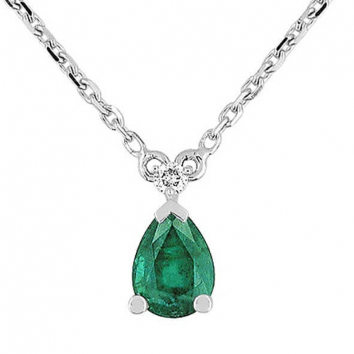 Collier Emeraude et diamants