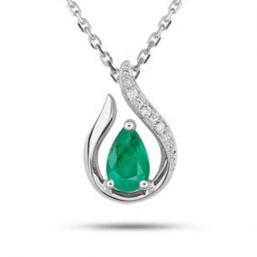 Collier Emeraude et diamants