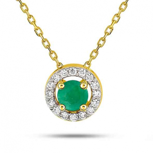 Collier Emeraude et oxydes