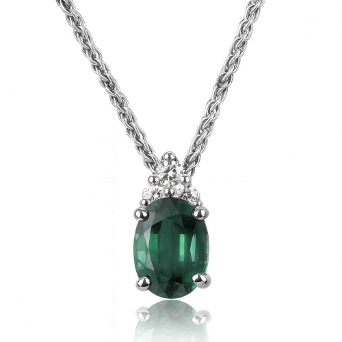  Collier �meraude serti de diamants