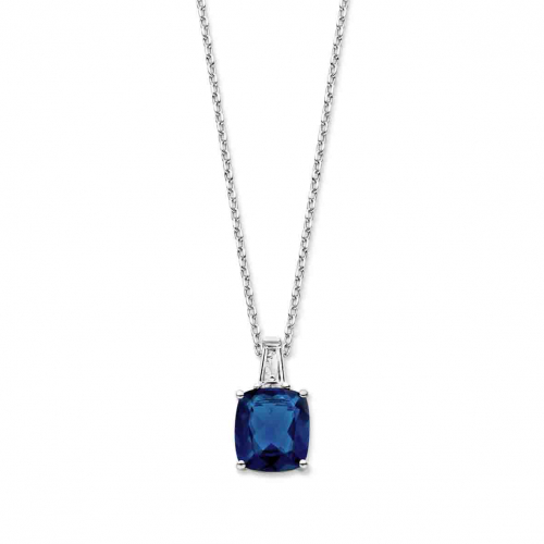 Collier en Argent pendentif pierre bleu et oxydes - Naiomy