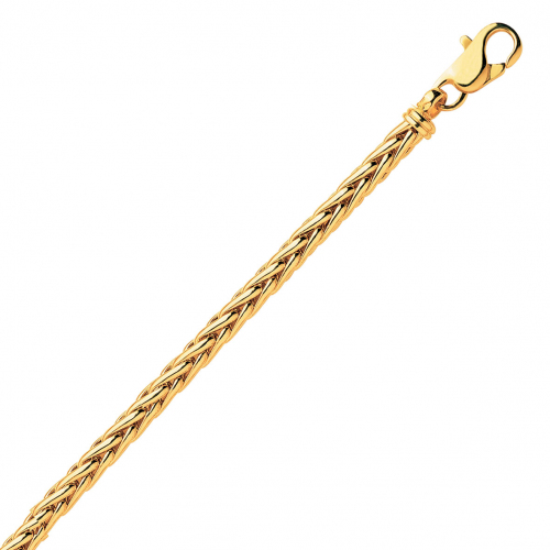 Collier en or maille palmier 2 mm