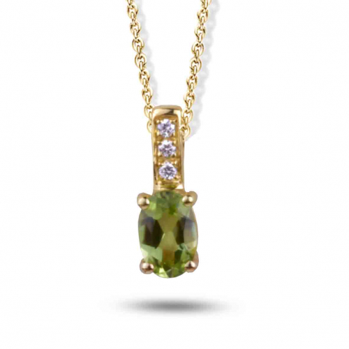 Collier Peridot et diamants