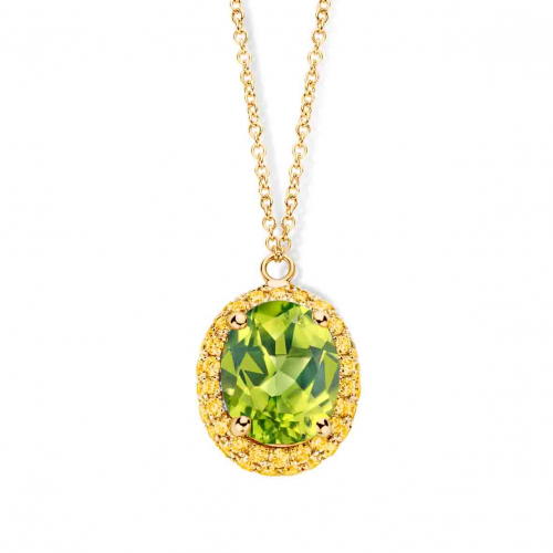  Collier Peridot et saphir jaune- One More