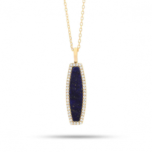 Collier Pierre Fine Lapis Lazuli et Diamants