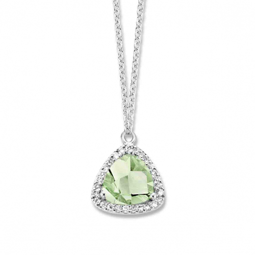 Collier prasiolite et diamants- One More