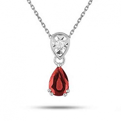 Collier Rubis et diamant