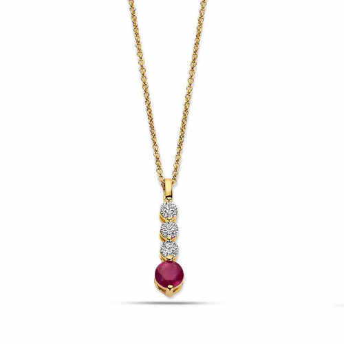 Collier Rubis et diamant