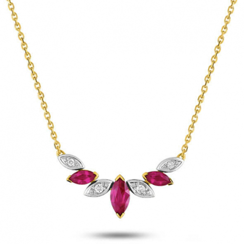 Collier Rubis et diamants