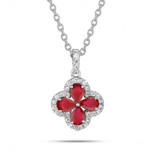 Collier Rubis et diamants