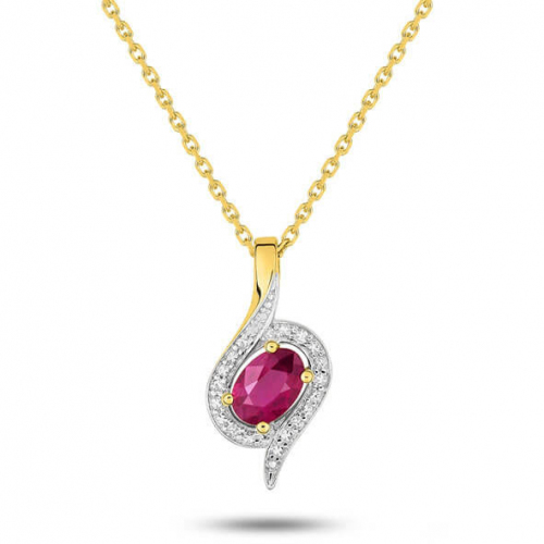 Collier Rubis et diamants