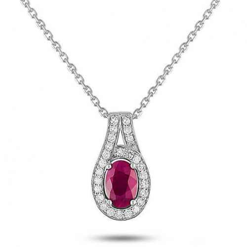 Collier Rubis et diamants
