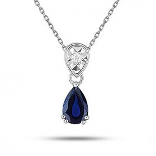 Collier Saphir et diamant