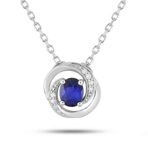 Collier Saphir et oxydes