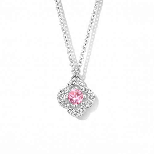 Collier Saphir Rose et diamants One More