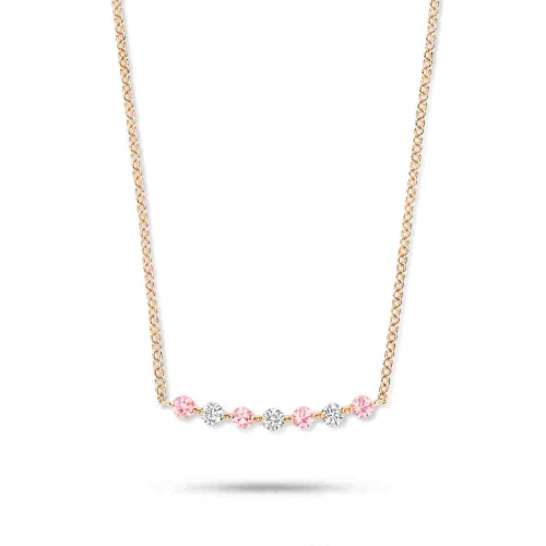 Collier Saphir rose et diamants One More
