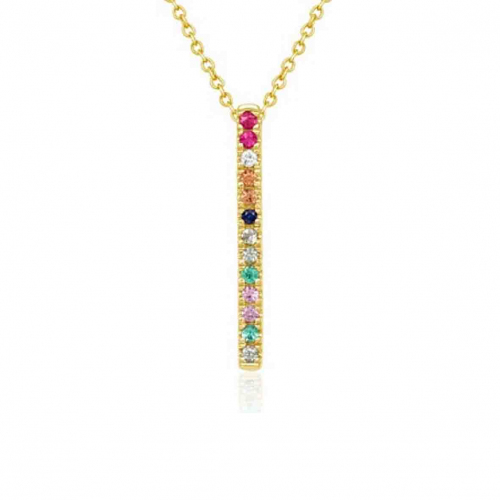 Collier Saphir - Rubis - Emeraude