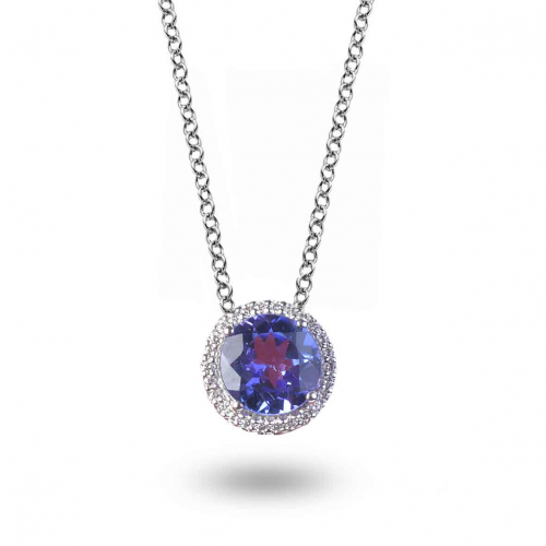 Collier Tanzanite et diamants