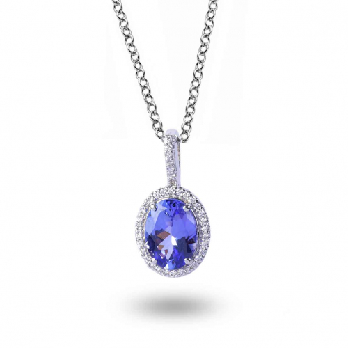 Collier Tanzanite et diamants