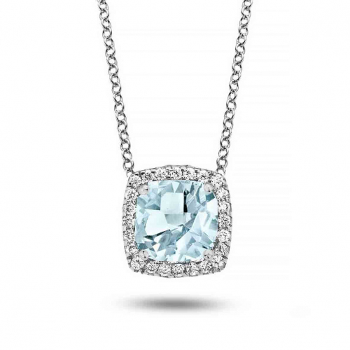 Collier Topaze Sky Blue et diamants One More