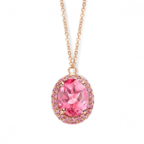  Collier tourmaline rose et saphir rose- One More