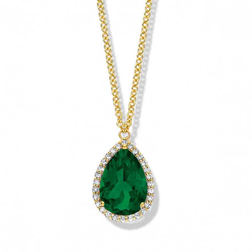 Collier tourmaline verte diamants- One More