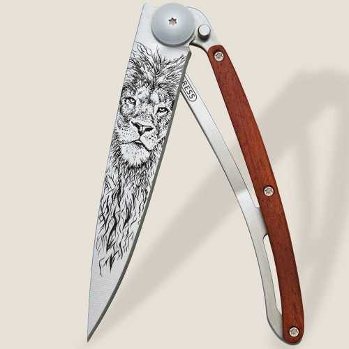 Couteau de Poche Deejo Bois corail / Lion