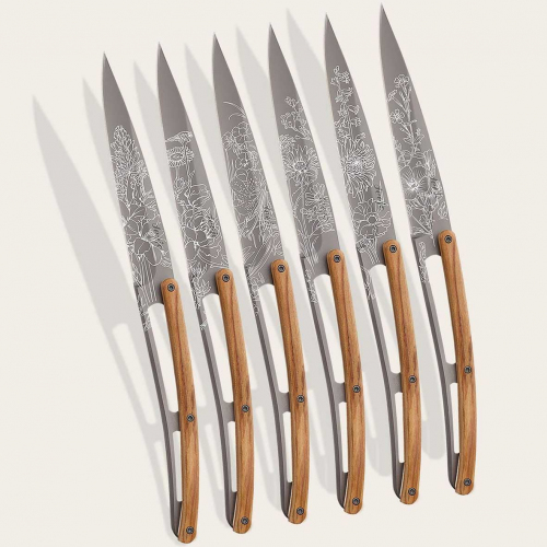 Couteaux de table Deejo Olivier / Blossom