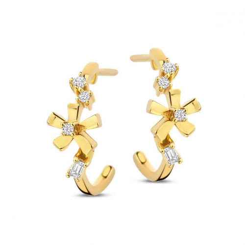 Cr�oles argent - plaqu� or jaune  - Naiomy