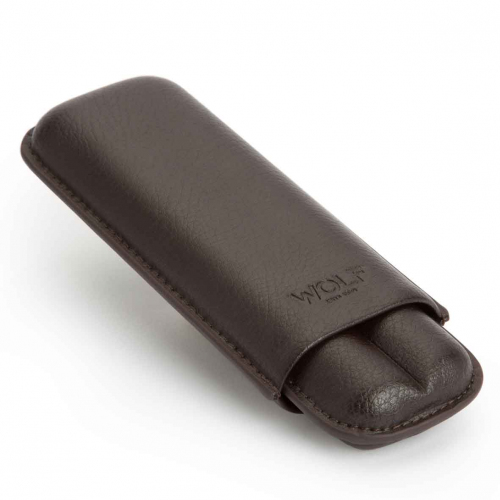 Etui � Cigares Wolf 1834 - Blake 2 Pcs Cigar Case - Marron
