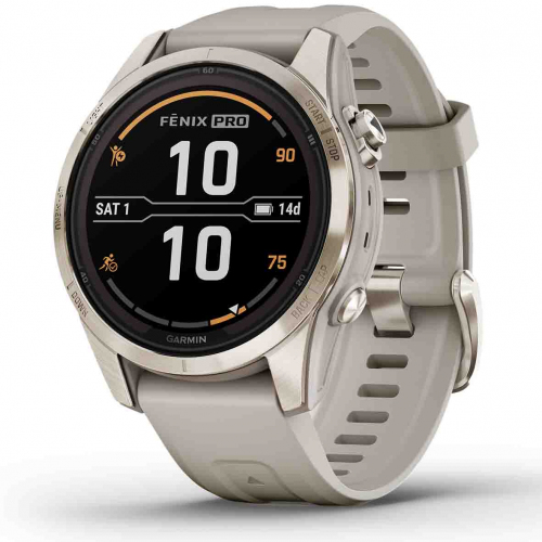 Garmin - fenix 7S - Montres GPS multisports connectée haute performance -  Silver avec bracelet blanc - Boitier 42mm : : Sports et Loisirs