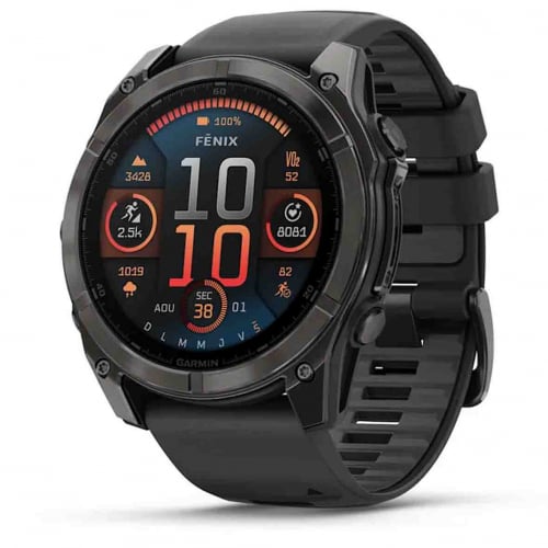 Garmin Fenix 8  51 mm, AMOLED  Sapphire, TTitane Carbon Gray DLC -Silicone Noir