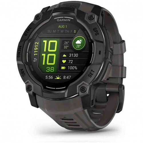 Garmin Instinct 3  AMOLED 45 mm - Noir - bracelet noir
