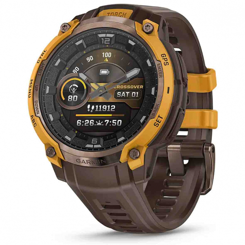 Garmin Instinct Crossover Amoled - Bronze/orange pastel