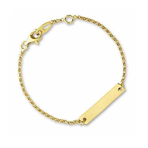 Gourmette b�b� plaque Rectangulaire Augis 