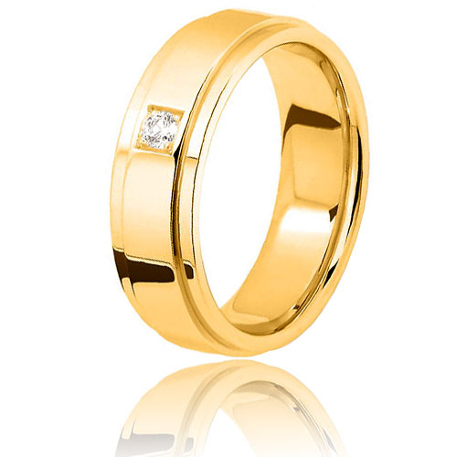 lliance diamant SALERNO 0.08ct en or jaune