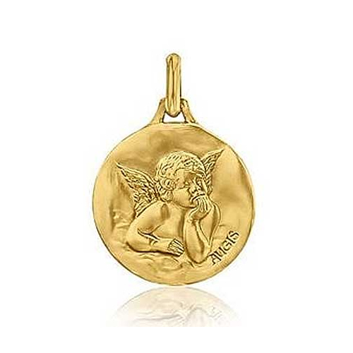Mdaille Ange de Raphal Augis Patine Main