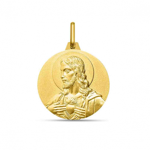 M�daille Christ et Vierge Scapulaire