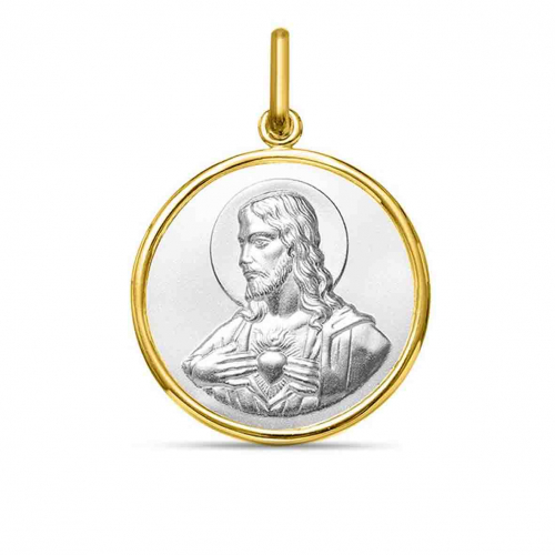 M�daille Christ et Vierge Scapulaire