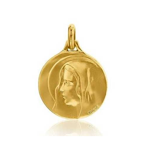M�daille Vierge au voile Augis patine main