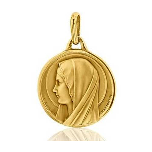 Mdaille Vierge Santa Maria Augis patine main