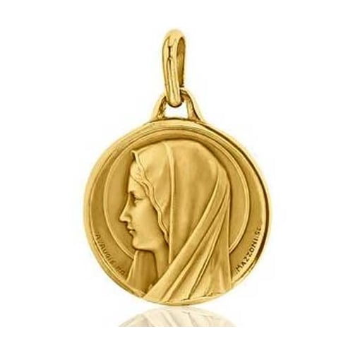 Mdaille Vierge Santa Maria Augis patine main